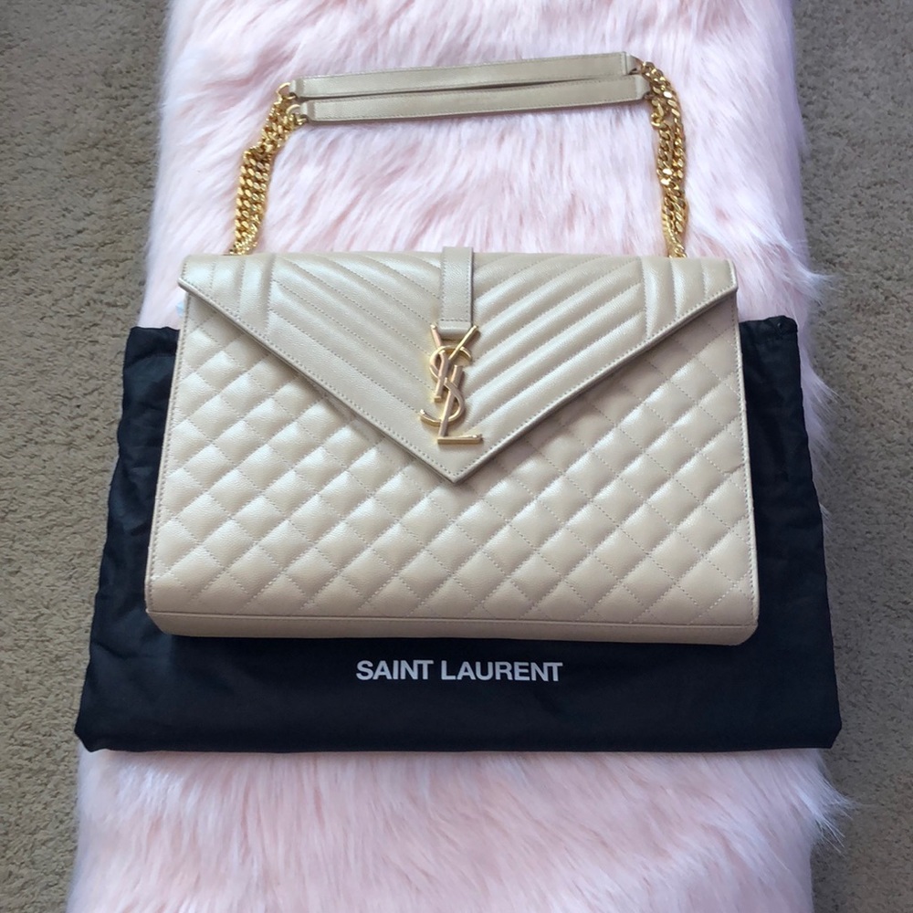 YSL Saint Laurent Envelope Large Grain de Poudre